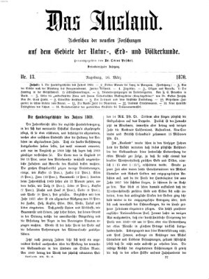 Das Ausland Samstag 26. März 1870