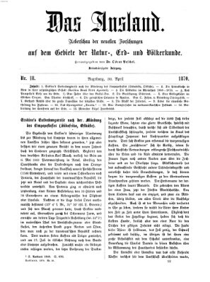 Das Ausland Samstag 30. April 1870