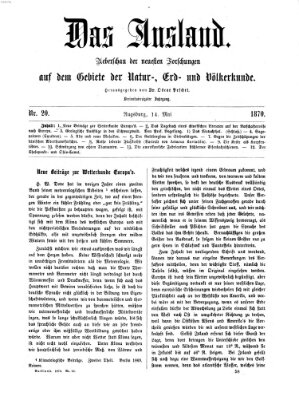 Das Ausland Samstag 14. Mai 1870