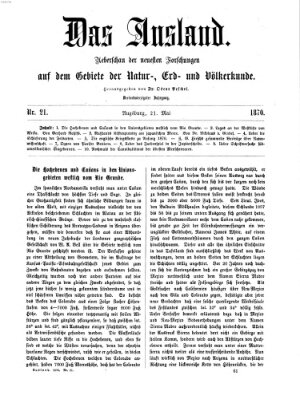 Das Ausland Samstag 21. Mai 1870