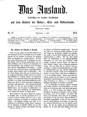 Das Ausland Samstag 2. Juli 1870