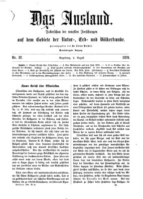 Das Ausland Samstag 6. August 1870