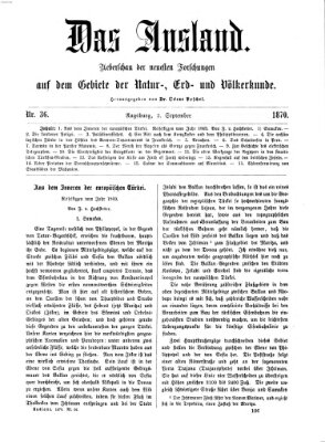 Das Ausland Samstag 3. September 1870