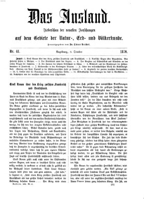 Das Ausland Samstag 8. Oktober 1870