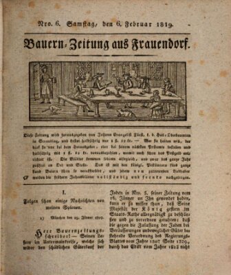 Bauern-Zeitung aus Frauendorf Samstag 6. Februar 1819