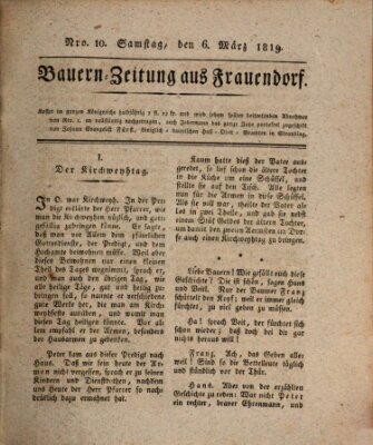 Bauern-Zeitung aus Frauendorf Samstag 6. März 1819