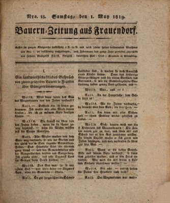 Bauern-Zeitung aus Frauendorf Samstag 1. Mai 1819