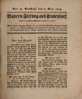 Bauern-Zeitung aus Frauendorf Samstag 8. Mai 1819