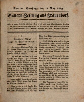 Bauern-Zeitung aus Frauendorf Samstag 15. Mai 1819