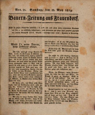 Bauern-Zeitung aus Frauendorf Samstag 22. Mai 1819