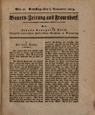 Bauern-Zeitung aus Frauendorf Samstag 6. November 1819