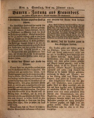 Bauern-Zeitung aus Frauendorf Samstag 29. Januar 1820