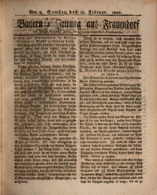 Bauern-Zeitung aus Frauendorf Samstag 19. Februar 1820