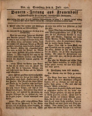 Bauern-Zeitung aus Frauendorf Samstag 8. Juli 1820