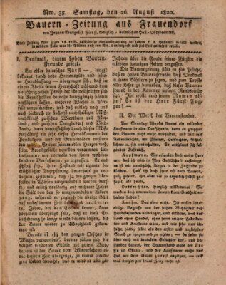 Bauern-Zeitung aus Frauendorf Samstag 26. August 1820
