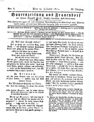 Bauern-Zeitung aus Frauendorf Montag 29. Januar 1821