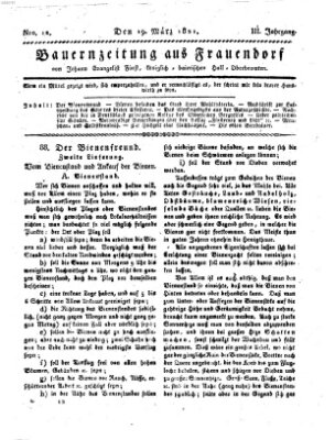 Bauern-Zeitung aus Frauendorf Montag 19. März 1821