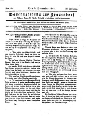 Bauern-Zeitung aus Frauendorf Samstag 8. Dezember 1821