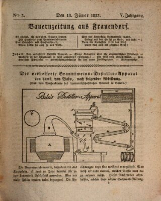 Bauern-Zeitung aus Frauendorf Samstag 18. Januar 1823