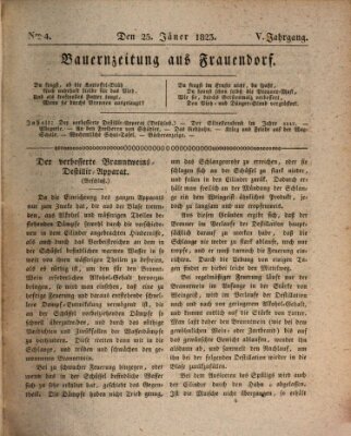 Bauern-Zeitung aus Frauendorf Samstag 25. Januar 1823