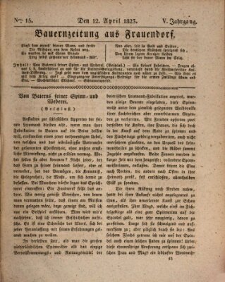 Bauern-Zeitung aus Frauendorf Samstag 12. April 1823