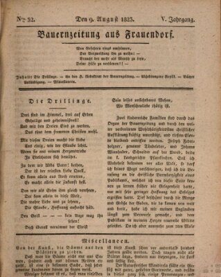 Bauern-Zeitung aus Frauendorf Samstag 9. August 1823