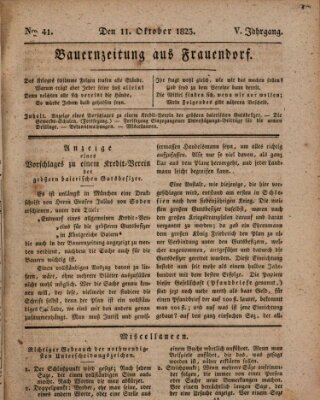 Bauern-Zeitung aus Frauendorf Samstag 11. Oktober 1823