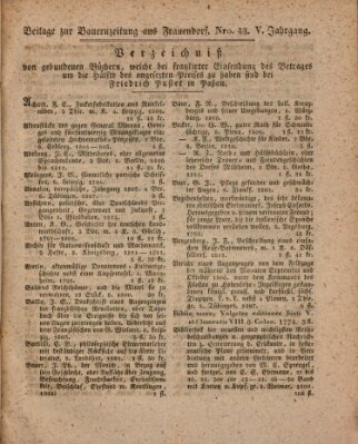 Bauern-Zeitung aus Frauendorf Samstag 29. November 1823