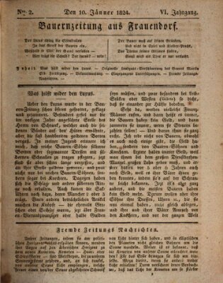 Bauern-Zeitung aus Frauendorf Samstag 10. Januar 1824