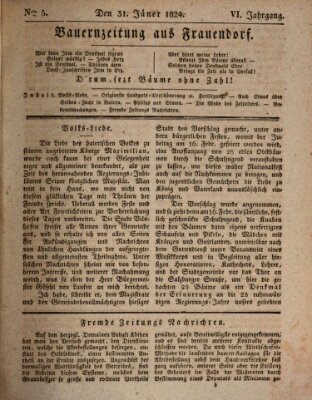 Bauern-Zeitung aus Frauendorf Samstag 31. Januar 1824