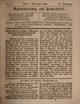 Bauern-Zeitung aus Frauendorf Samstag 7. Februar 1824