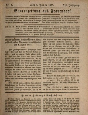 Bauern-Zeitung aus Frauendorf Samstag 8. Januar 1825