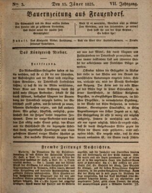 Bauern-Zeitung aus Frauendorf Samstag 15. Januar 1825