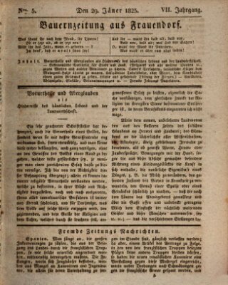 Bauern-Zeitung aus Frauendorf Samstag 29. Januar 1825