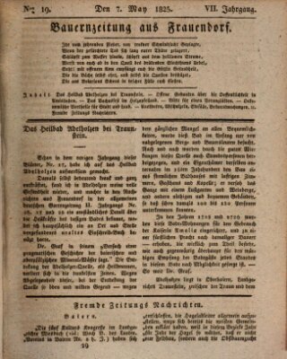 Bauern-Zeitung aus Frauendorf Samstag 7. Mai 1825