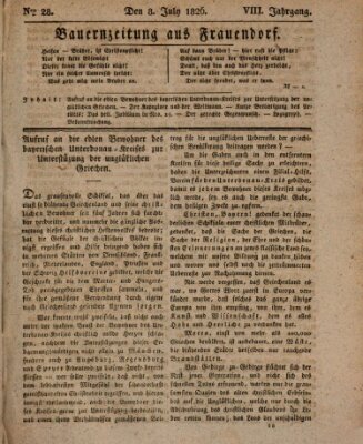 Bauern-Zeitung aus Frauendorf Samstag 8. Juli 1826