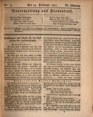 Bauern-Zeitung aus Frauendorf Samstag 24. Februar 1827