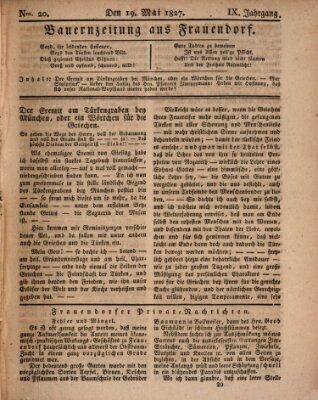 Bauern-Zeitung aus Frauendorf Samstag 19. Mai 1827