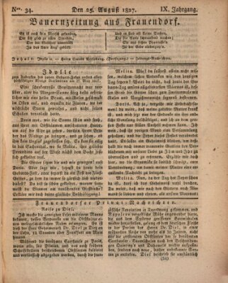 Bauern-Zeitung aus Frauendorf Samstag 25. August 1827