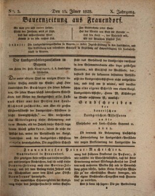 Bauern-Zeitung aus Frauendorf Dienstag 15. Januar 1828