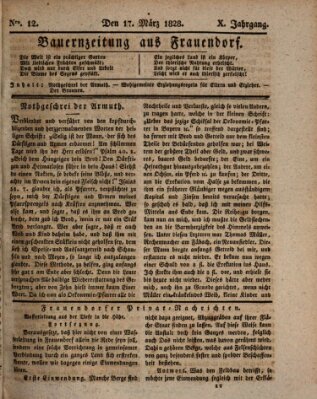 Bauern-Zeitung aus Frauendorf Montag 17. März 1828