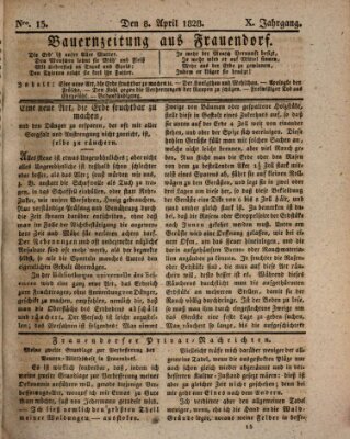 Bauern-Zeitung aus Frauendorf Dienstag 8. April 1828