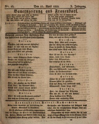 Bauern-Zeitung aus Frauendorf Dienstag 15. April 1828