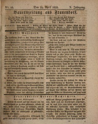 Bauern-Zeitung aus Frauendorf Dienstag 29. April 1828