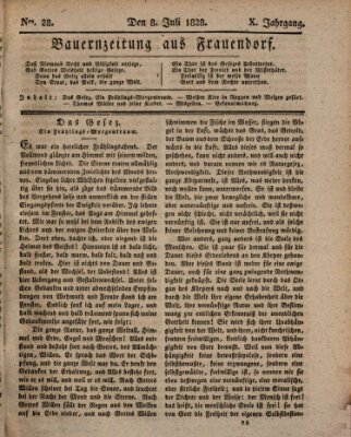 Bauern-Zeitung aus Frauendorf Dienstag 8. Juli 1828