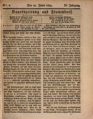 Bauern-Zeitung aus Frauendorf Donnerstag 22. Januar 1829