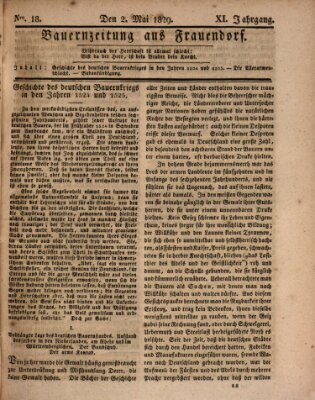 Bauern-Zeitung aus Frauendorf Samstag 2. Mai 1829