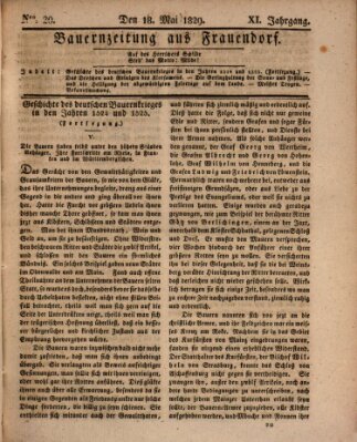 Bauern-Zeitung aus Frauendorf Montag 18. Mai 1829