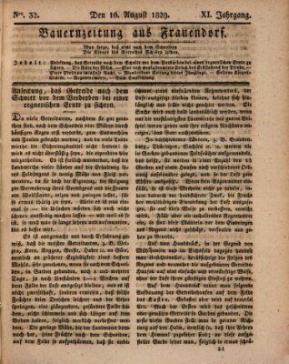 Bauern-Zeitung aus Frauendorf Montag 10. August 1829