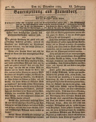 Bauern-Zeitung aus Frauendorf Donnerstag 31. Dezember 1829